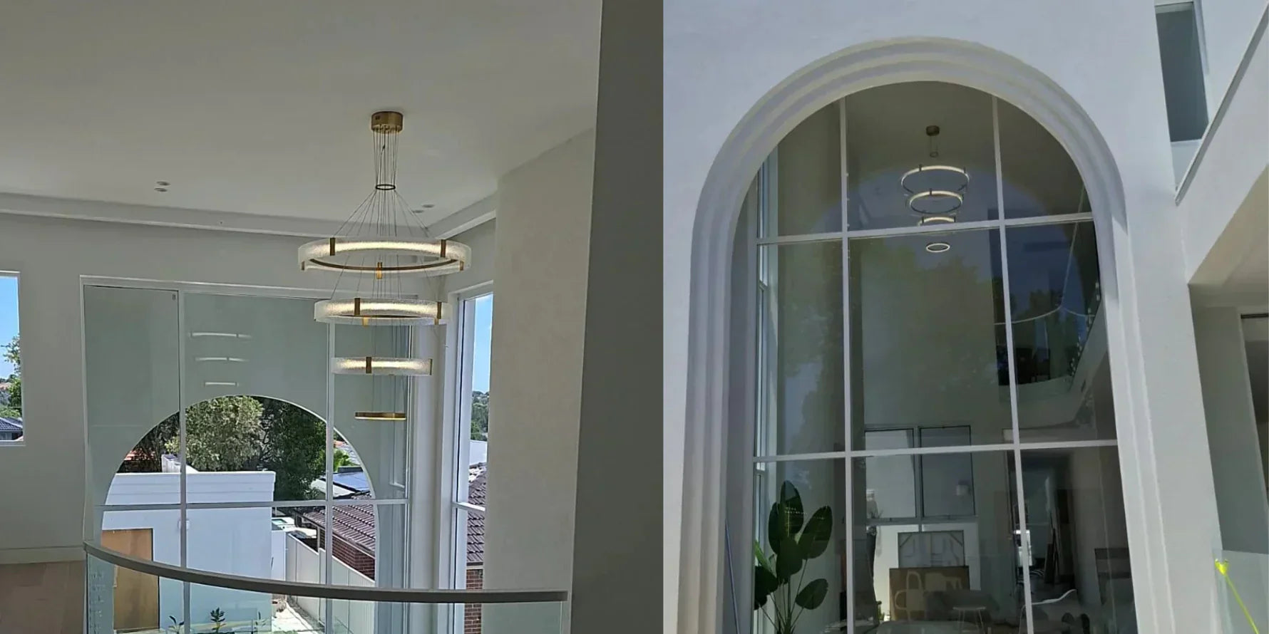 Ripple Glass Chandelier in a Modern Sydney Residence: Light as Spatial Architecture