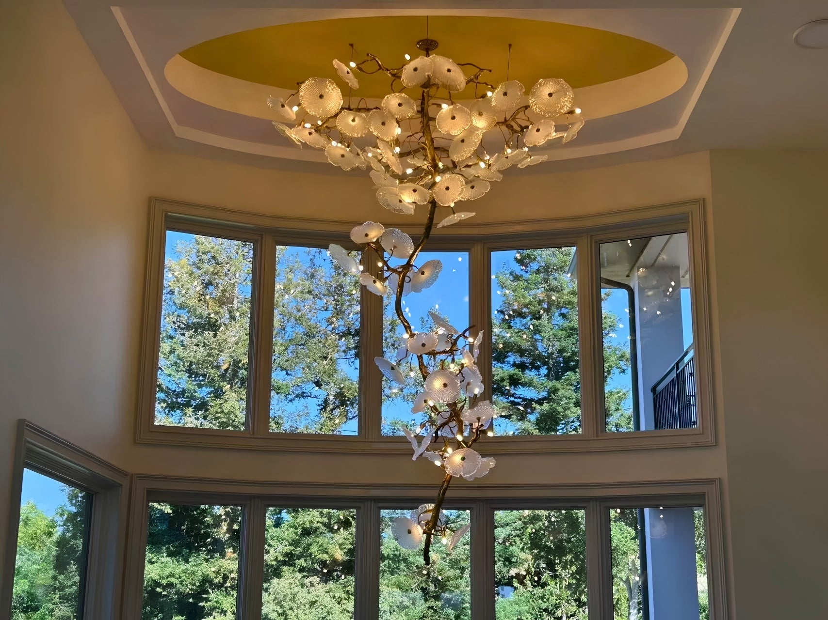Two Nenufar Chandeliers, One Cohesive Foyer