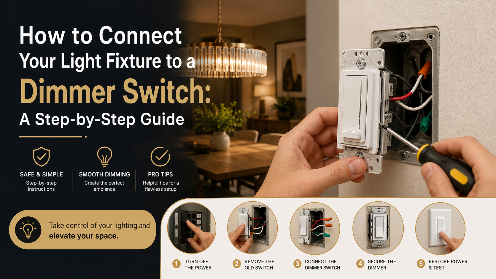 How to Connect Your Light Fixture to a Dimmer Switch: A Step-by-Step Guide