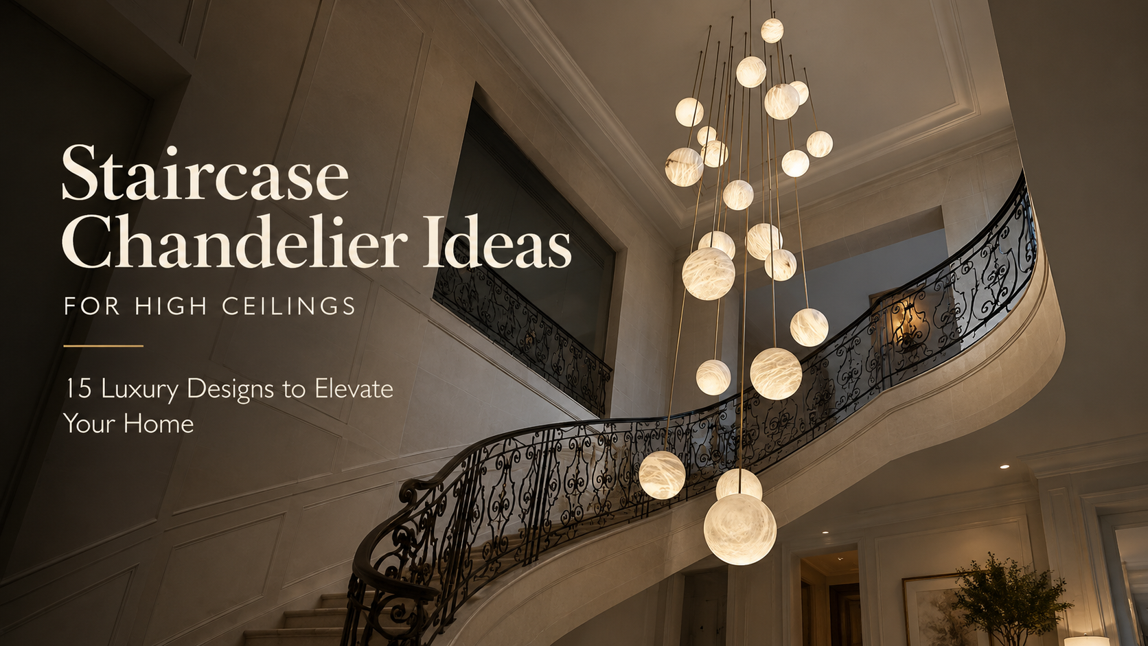 Staircase Chandelier Ideas for High Ceilings: 15 Luxury Designs