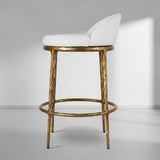 Hand Forged Metal Bar Swivel Counter Stool