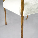 Hand Forged Metal Retro Copper Iron Frame Dining Chair