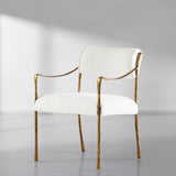 Hand Forged Metal Retro Copper Iron Frame Dining Chair
