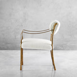 Hand Forged Metal Retro Copper Iron Frame Dining Chair