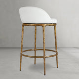 Hand Forged Metal Bar Swivel Counter Stool