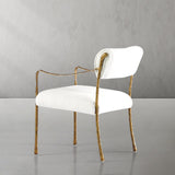 Hand Forged Metal Retro Copper Iron Frame Dining Chair