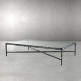 Hand Forged Metal Square Glass Coffee Table