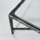 Hand Forged Metal Square Glass Coffee Table