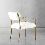 Hand Forged Metal Retro Copper Iron Frame Dining Chair