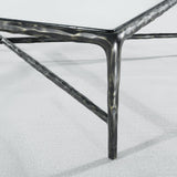 Hand Forged Metal Square Glass Coffee Table