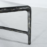 Hand Forged Metal Square Glass Coffee Table