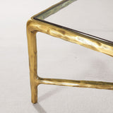 Hand Forged Metal Square Glass Coffee Table