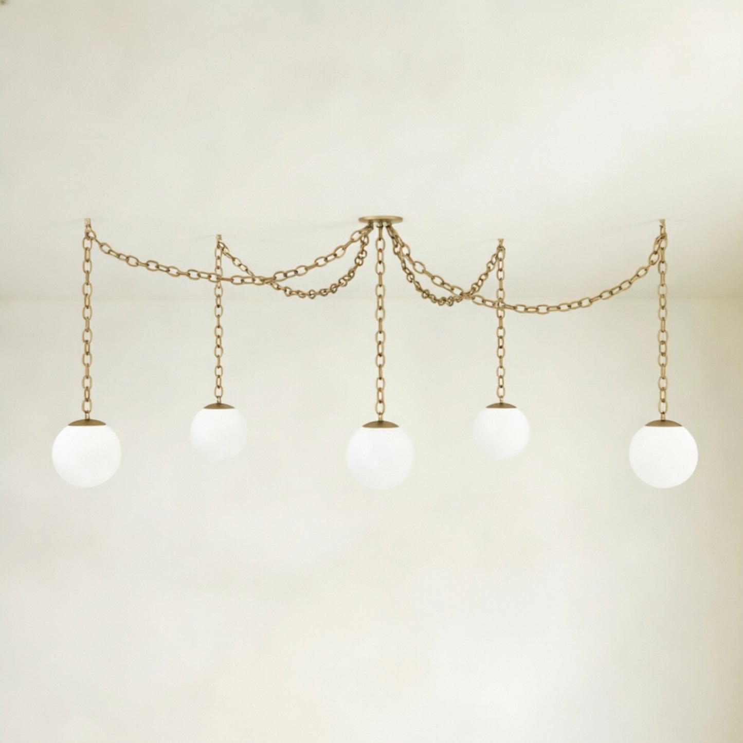 Valen Alabaster 5 Swag Chandelier