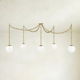 Valen Alabaster 5 Swag Chandelier
