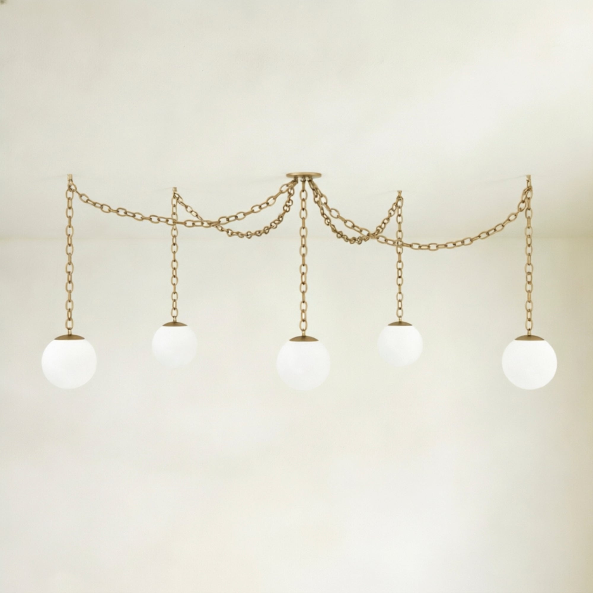 Valen Alabaster 5 Swag Chandelier