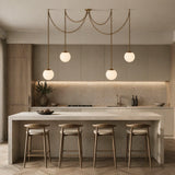 Valen Alabaster 4 Swag Chandelier