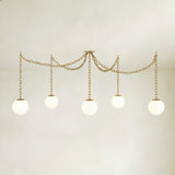 Valen Alabaster 5 Swag Chandelier
