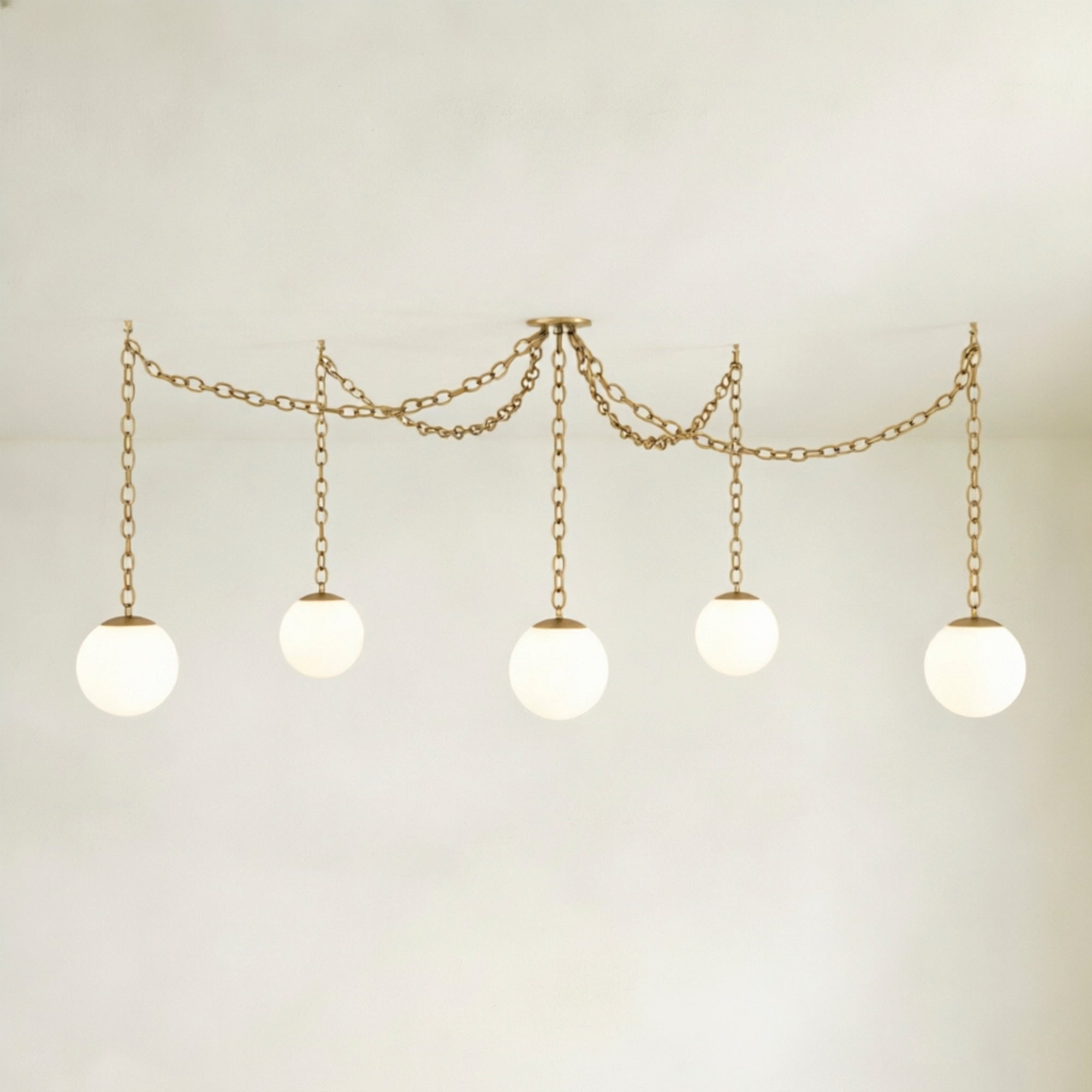 Valen Alabaster 5 Swag Chandelier