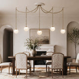 Valen Alabaster 5 Swag Chandelier
