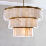 Windham Alabaster Round 3-Tier Chandelier