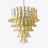 Amber Glass Petals Chandelier 26″