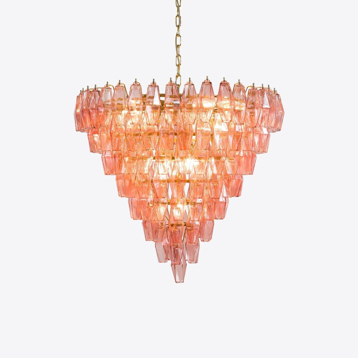 Marcello Murano-Style Poliedri Chandelier D31.9"