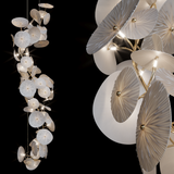 White Disc Garland Chandelier