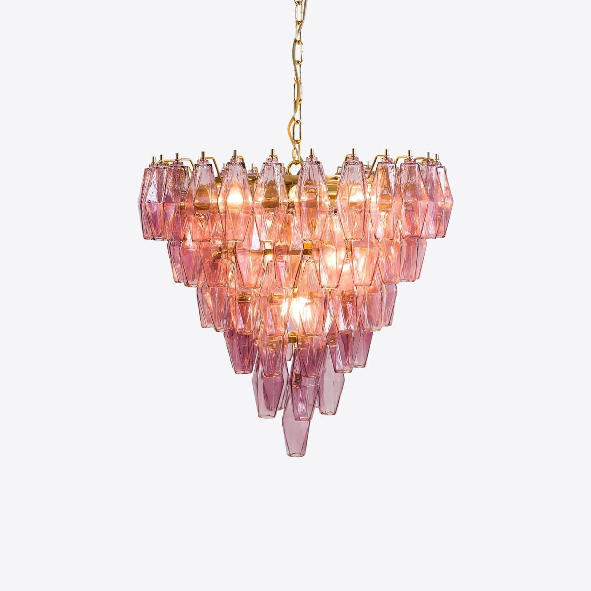 Marcello Murano-Style Poliedri Chandelier D31.9"