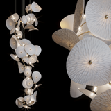 White Disc Garland Chandelier