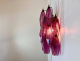 Murano-Style Wall Lamp | 17 Purple Poliedri Glass | Set of 2