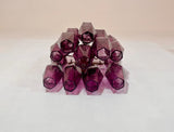 Murano-Style Wall Lamp | 17 Purple Poliedri Glass | Set of 2