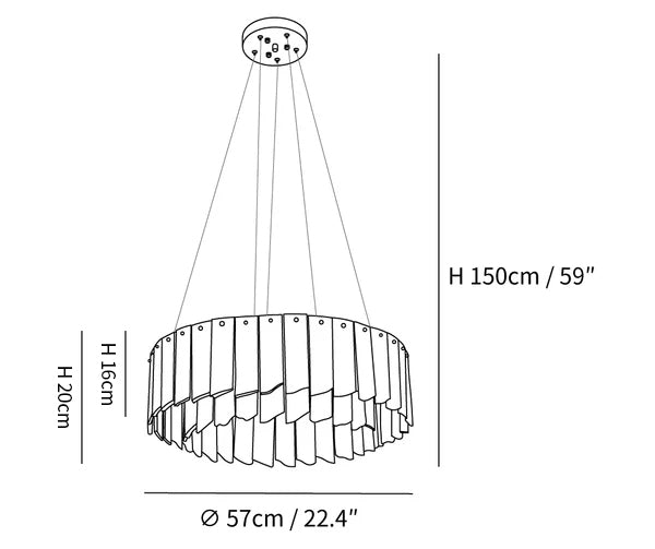Alabaster Cascade Tiered Chandelier