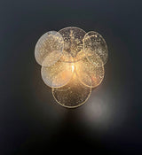 Murano-Style Wall Lamp | 6 Iris Disc Glass | Set of 2