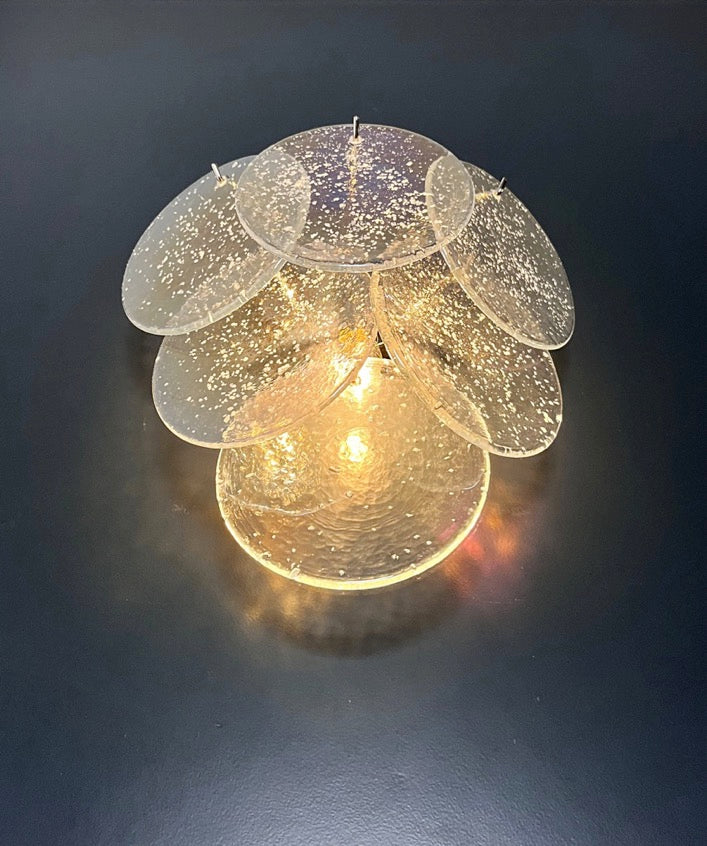 Murano-Style Wall Lamp | 6 Iris Disc Glass | Set of 2