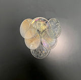 Murano-Style Wall Lamp | 6 Iris Disc Glass | Set of 2