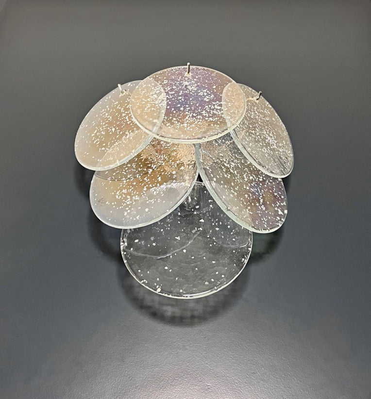 Murano-Style Wall Lamp | 6 Iris Disc Glass | Set of 2