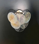 Murano-Style Wall Lamp | 6 Iris Disc Glass | Set of 2
