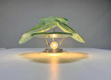 Murano-Style Wall Lamp | 6 Green Alabaster Disc Glass | Set of 2
