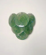 Murano-Style Wall Lamp | 6 Green Alabaster Disc Glass | Set of 2