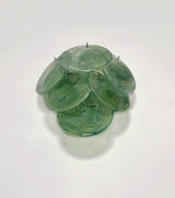 Murano-Style Wall Lamp | 6 Green Alabaster Disc Glass | Set of 2
