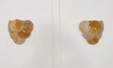 Murano-Style Wall Lamp | 6 Alabaster Gold Disc Glass | Set of 2