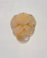 Murano-Style Wall Lamp | 6 Alabaster Gold Disc Glass | Set of 2