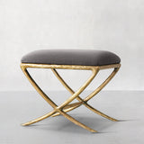 Hand Forged Metal X-base Stool