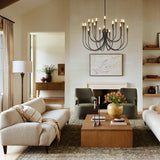 Liona Large Brass Candelabra Chandelier Light