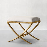 Hand Forged Metal X-base Stool