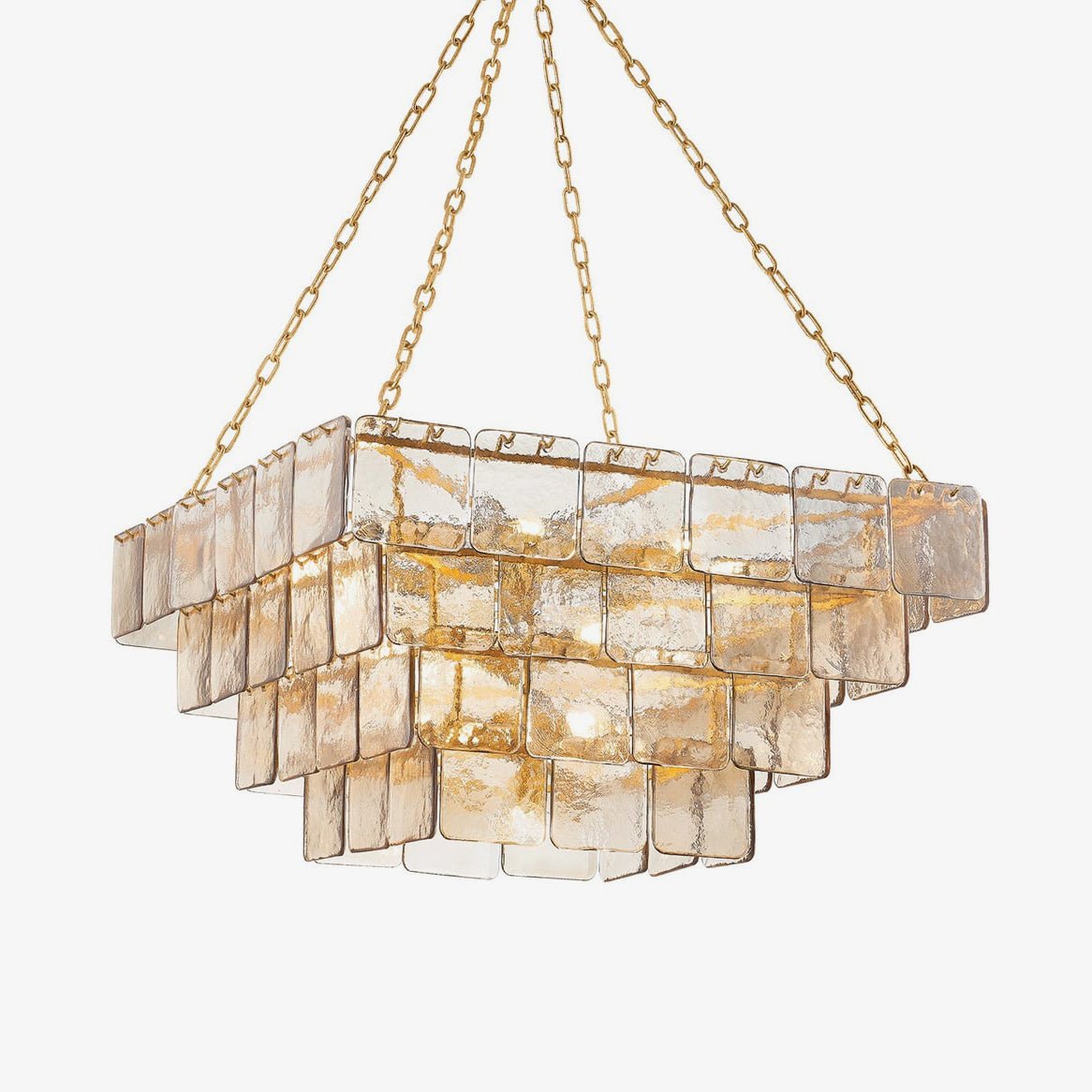 Regal Glass Chandelier 36"