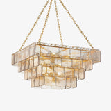 Regal Glass Chandelier 36"
