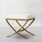 Hand Forged Metal X-base Stool