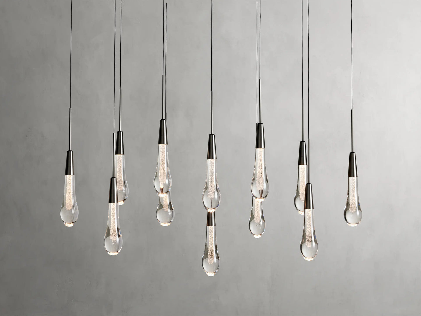 Soltaire Glass Linear Chandelier