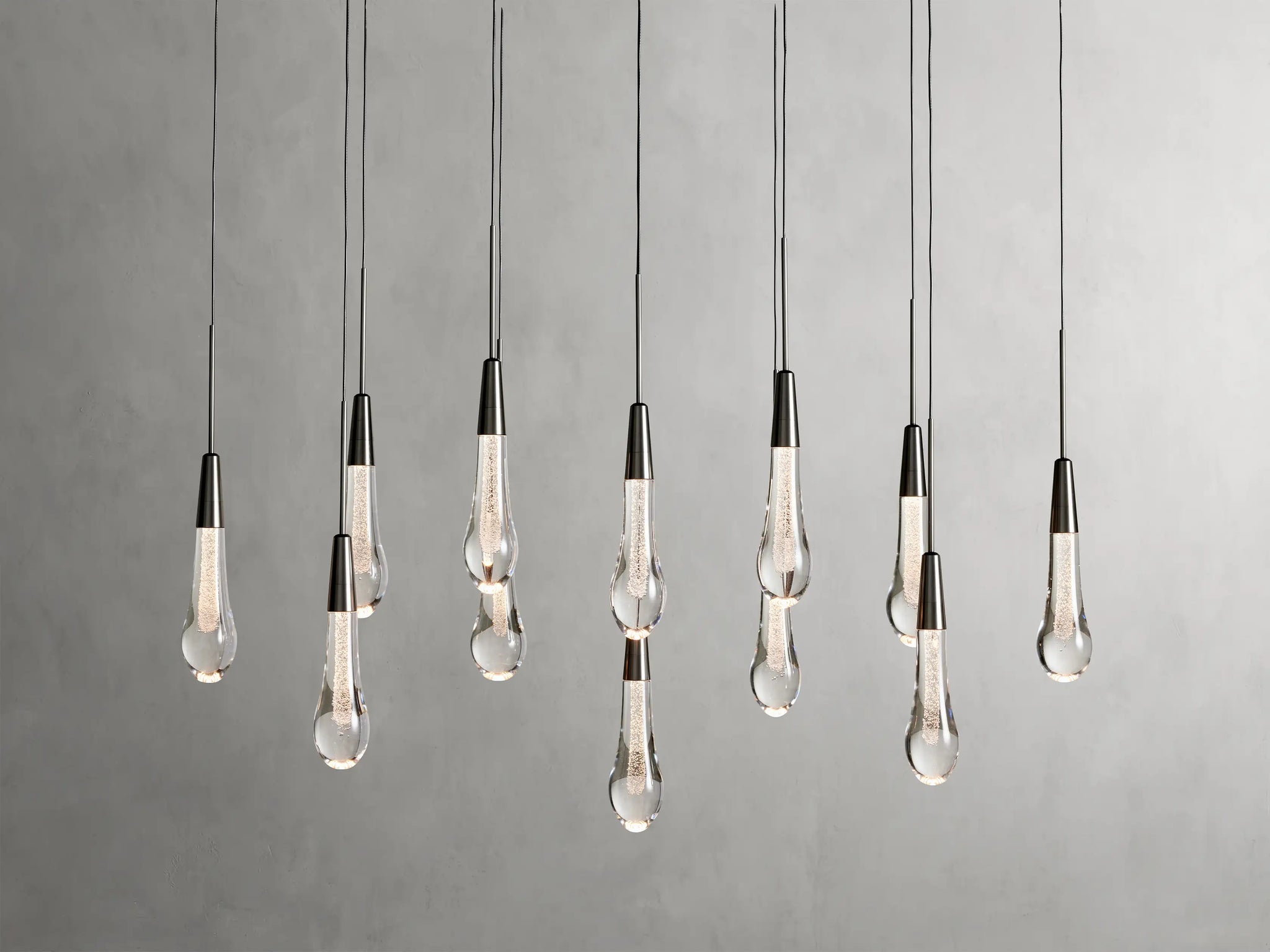 Soltaire Glass Linear Chandelier